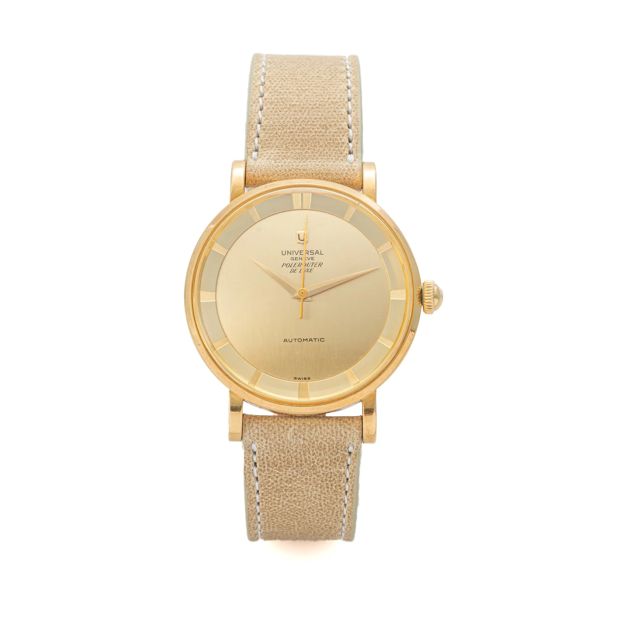 Universal Genève Polerouter 10234 36mm Yellow gold Champagne