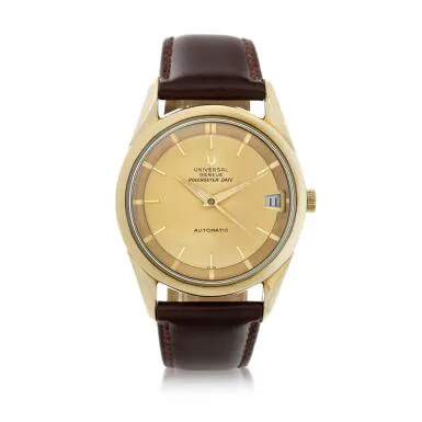 Universal Genève Polerouter 204605-7 35mm Yellow gold and Stainless steel Champagne