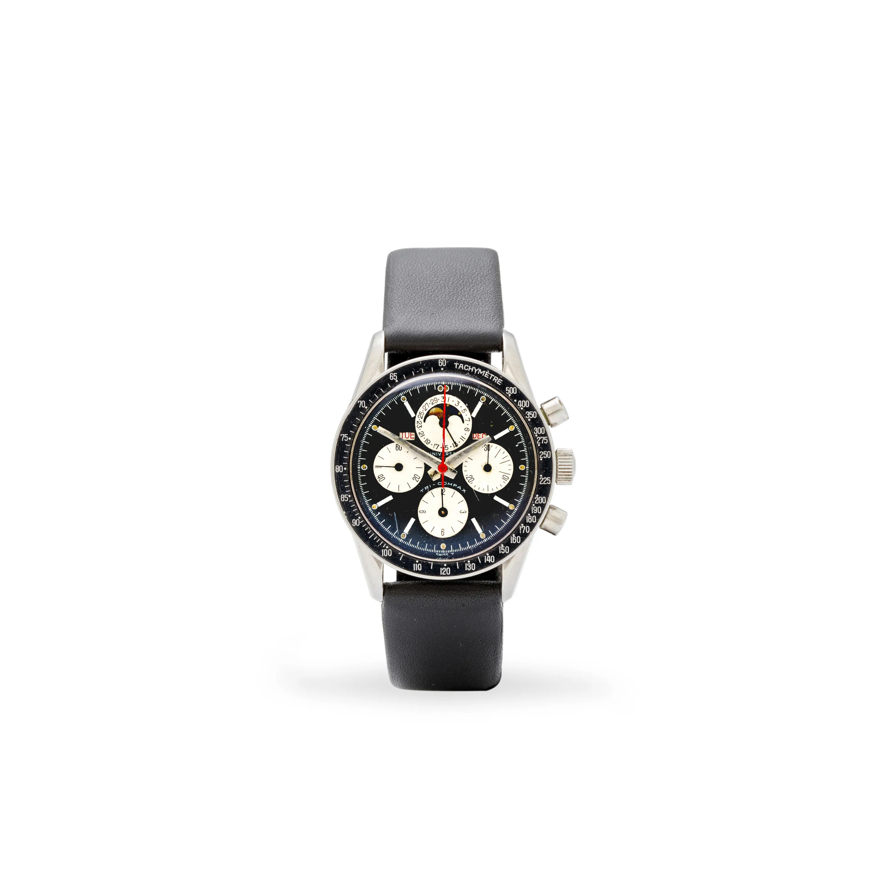 Universal Genève Tri-Compax 881101/02 36mm Stainless steel Black