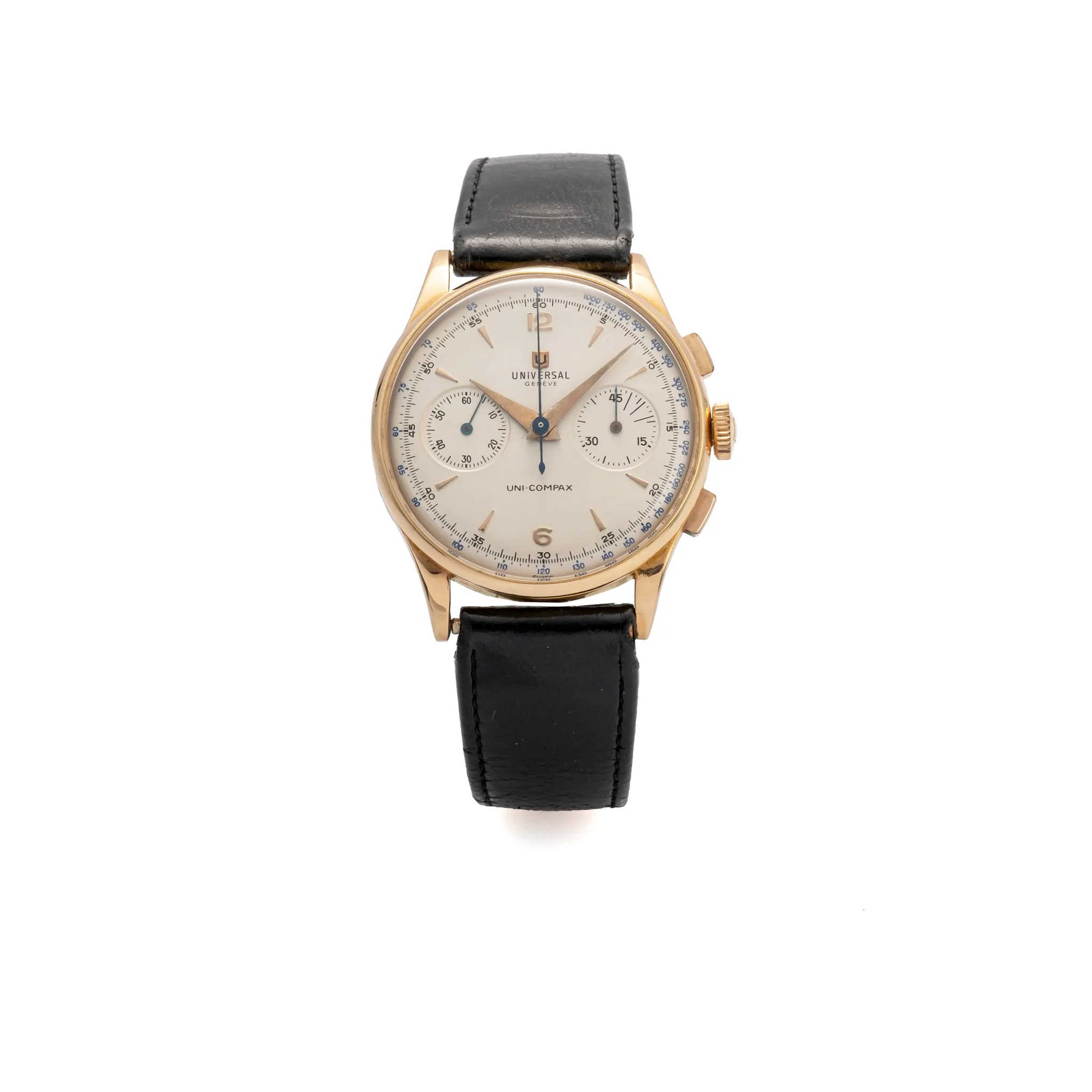 Universal Genève Uni-Compax 124103 37mm Rose gold White