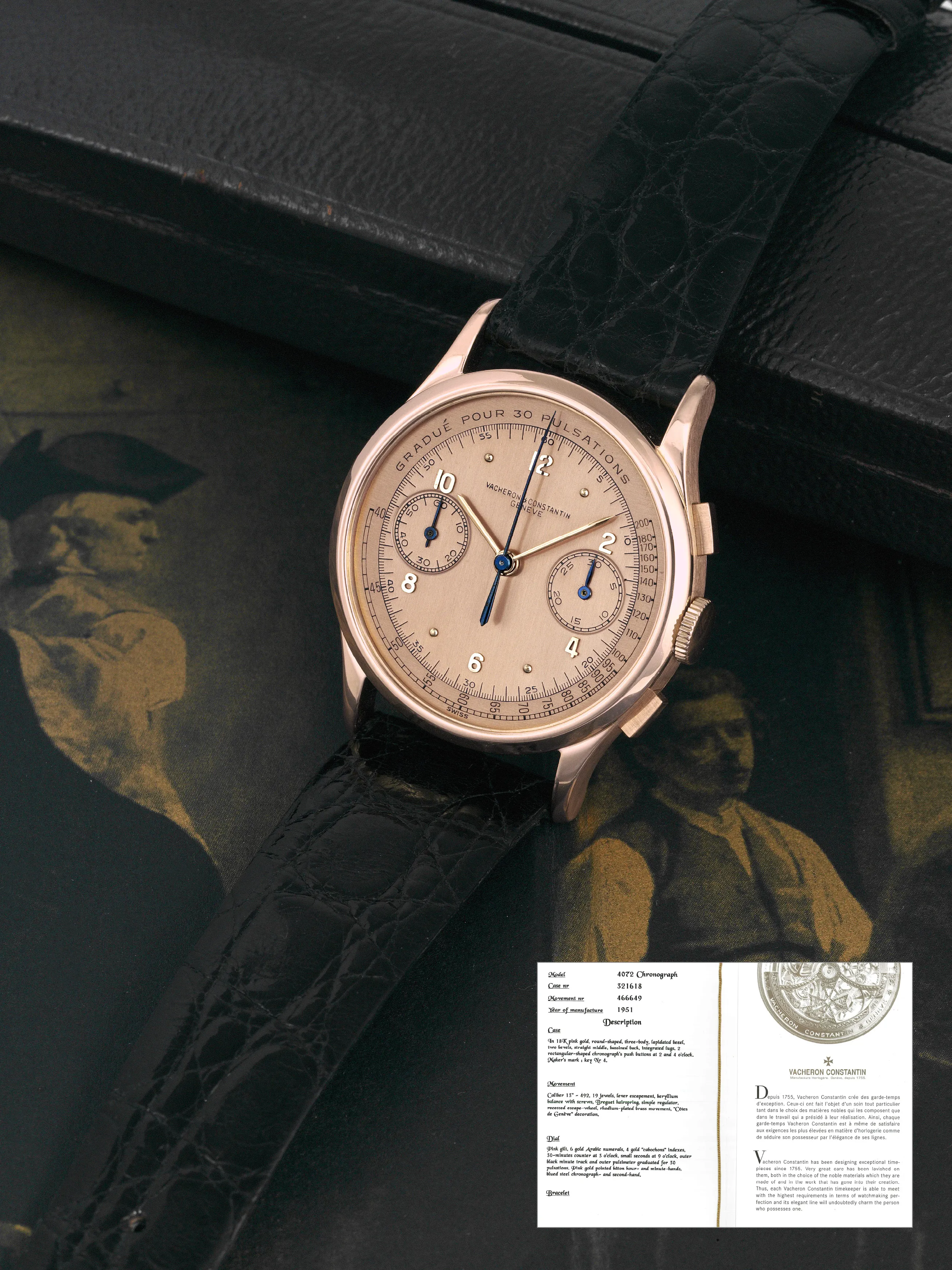 Vacheron Constantin Historiques 4072 35mm Rose gold Champagne