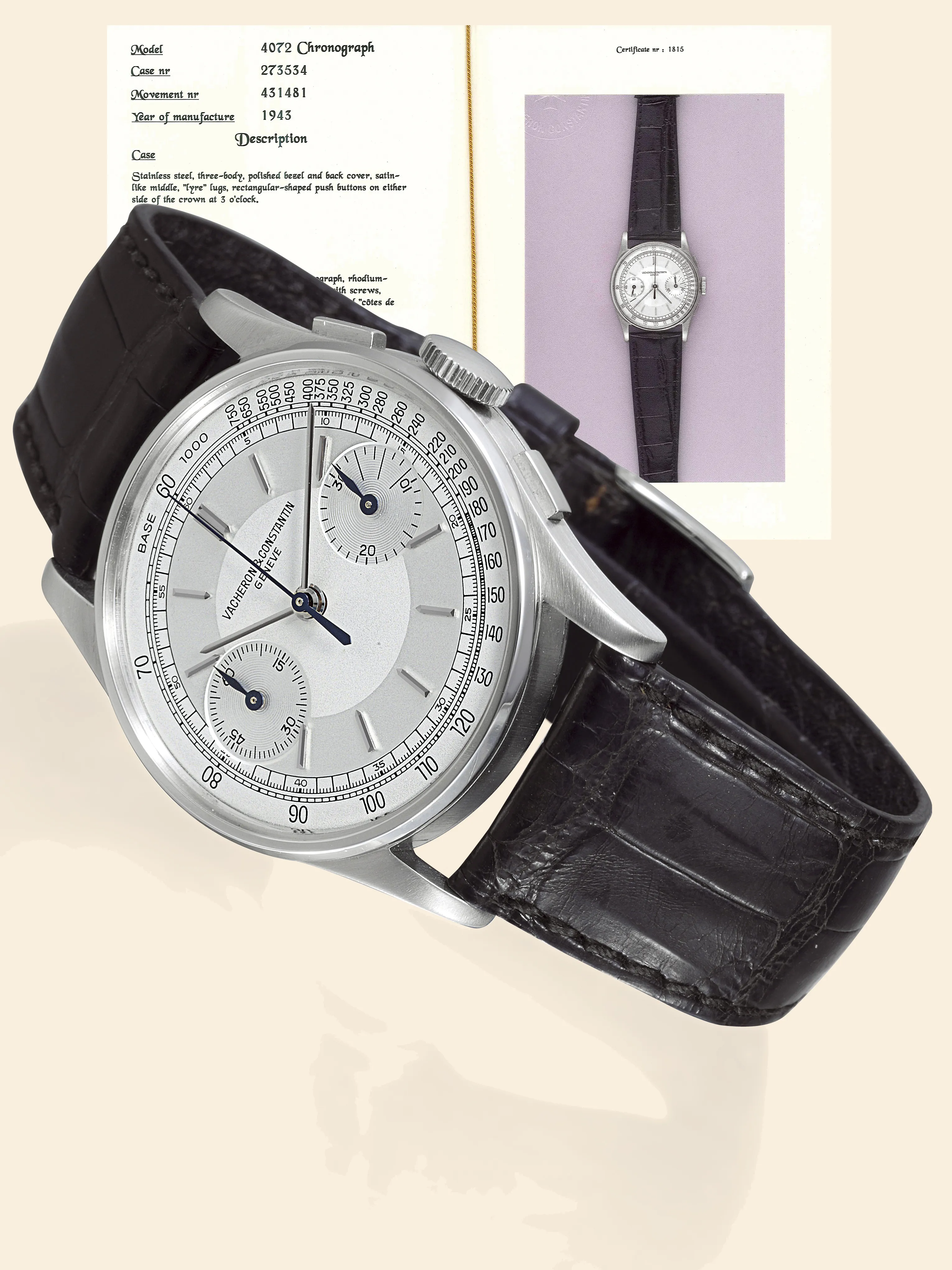 Vacheron Constantin 4072 33mm Stainless steel Silver