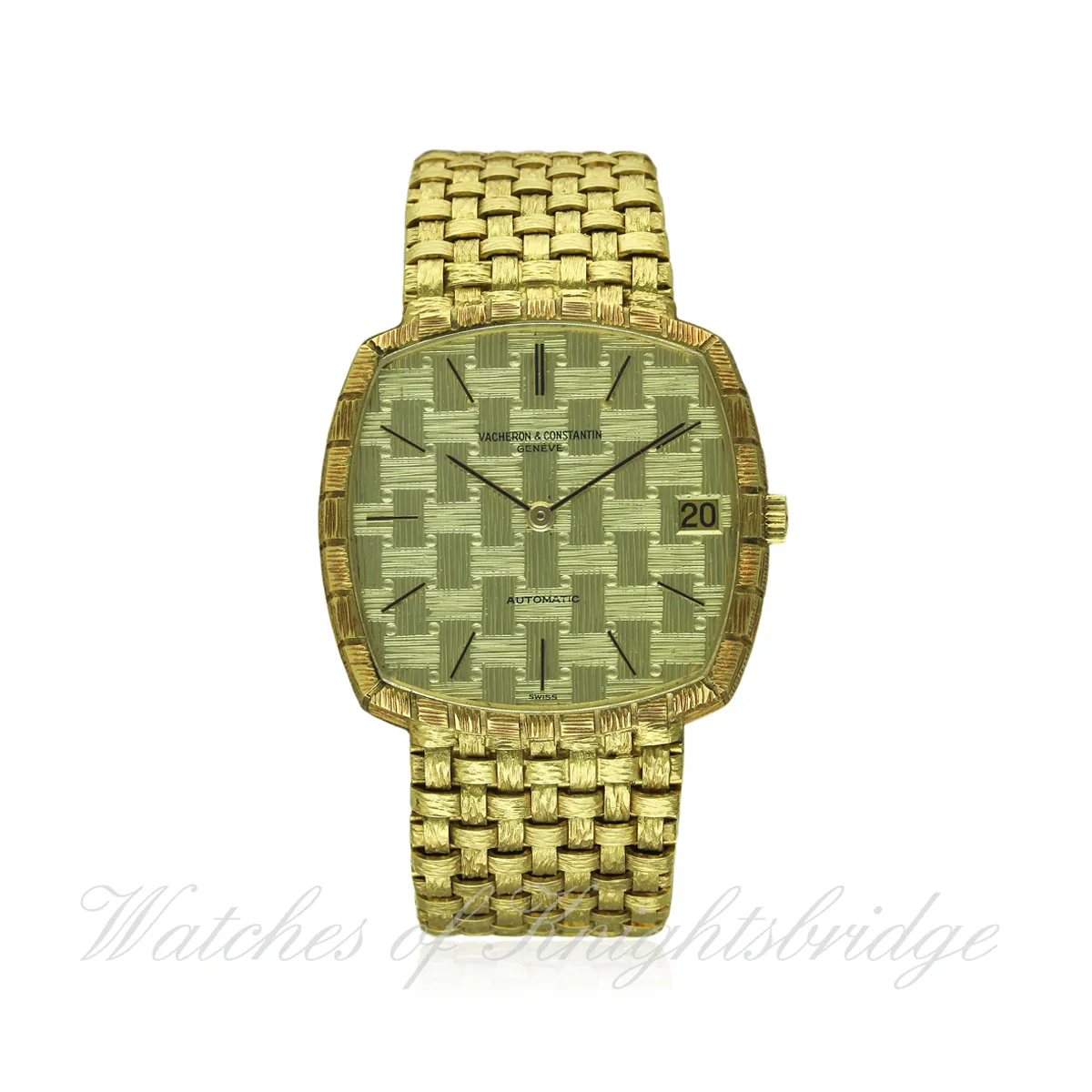 Vacheron Constantin Gentleman 7391 32mm Yellow gold Basket weave pattern