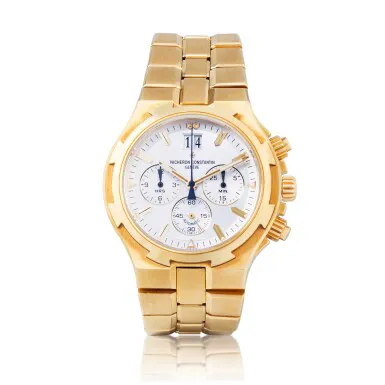 Vacheron Constantin Overseas Chronograph 49140 40mm Yellow gold Silver