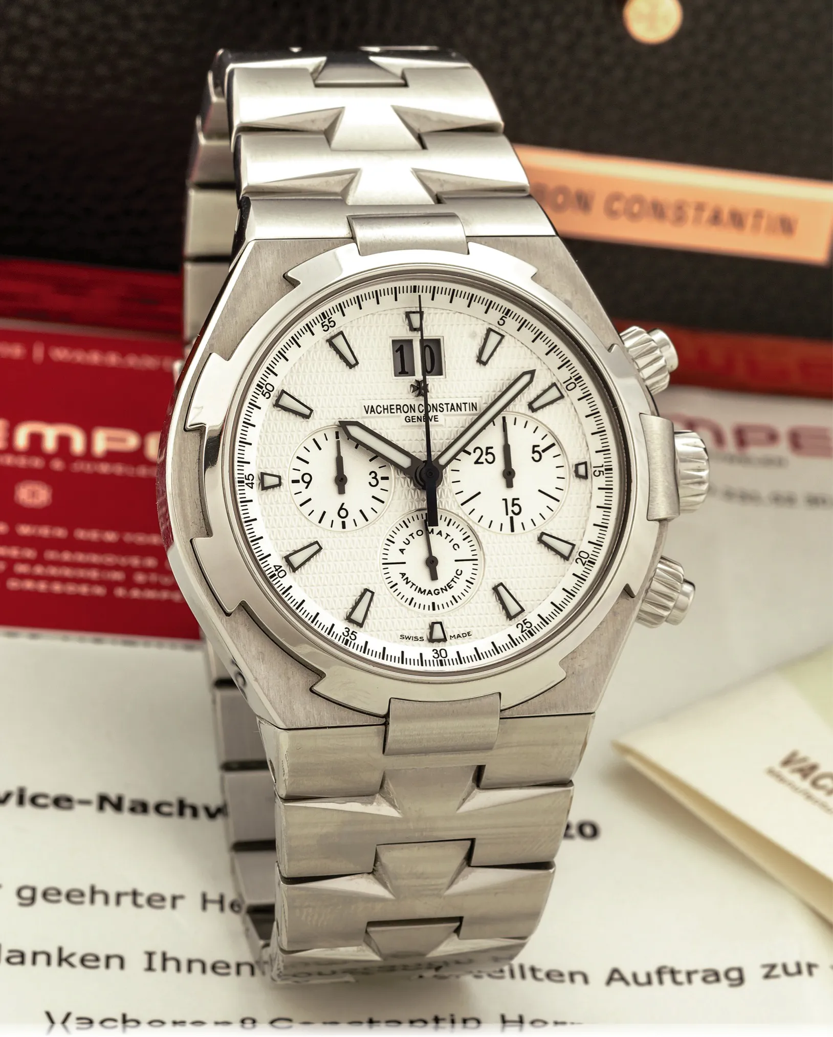 Vacheron Constantin Overseas Chronograph 49150 42mm Stainless steel White