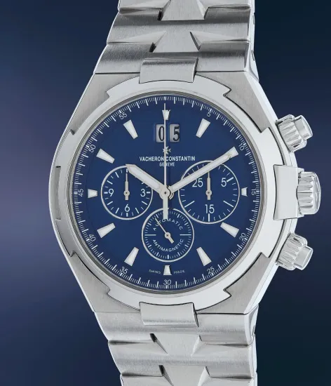 Vacheron Constantin Overseas Chronograph 49150 42mm Stainless steel Blue