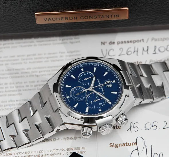 Vacheron Constantin Overseas Chronograph 49150 42mm Stainless steel Blue 1