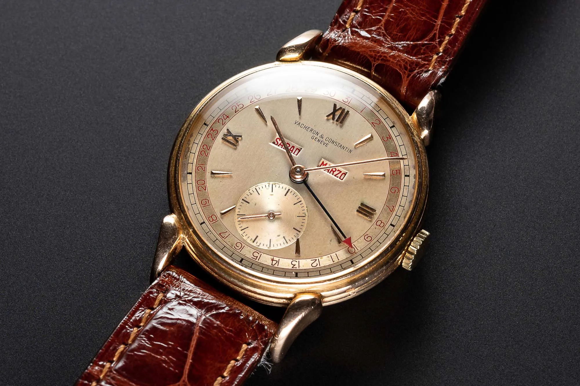 Vacheron Constantin Triple Calendar 35mm Rose gold Two tone Roman Numeral