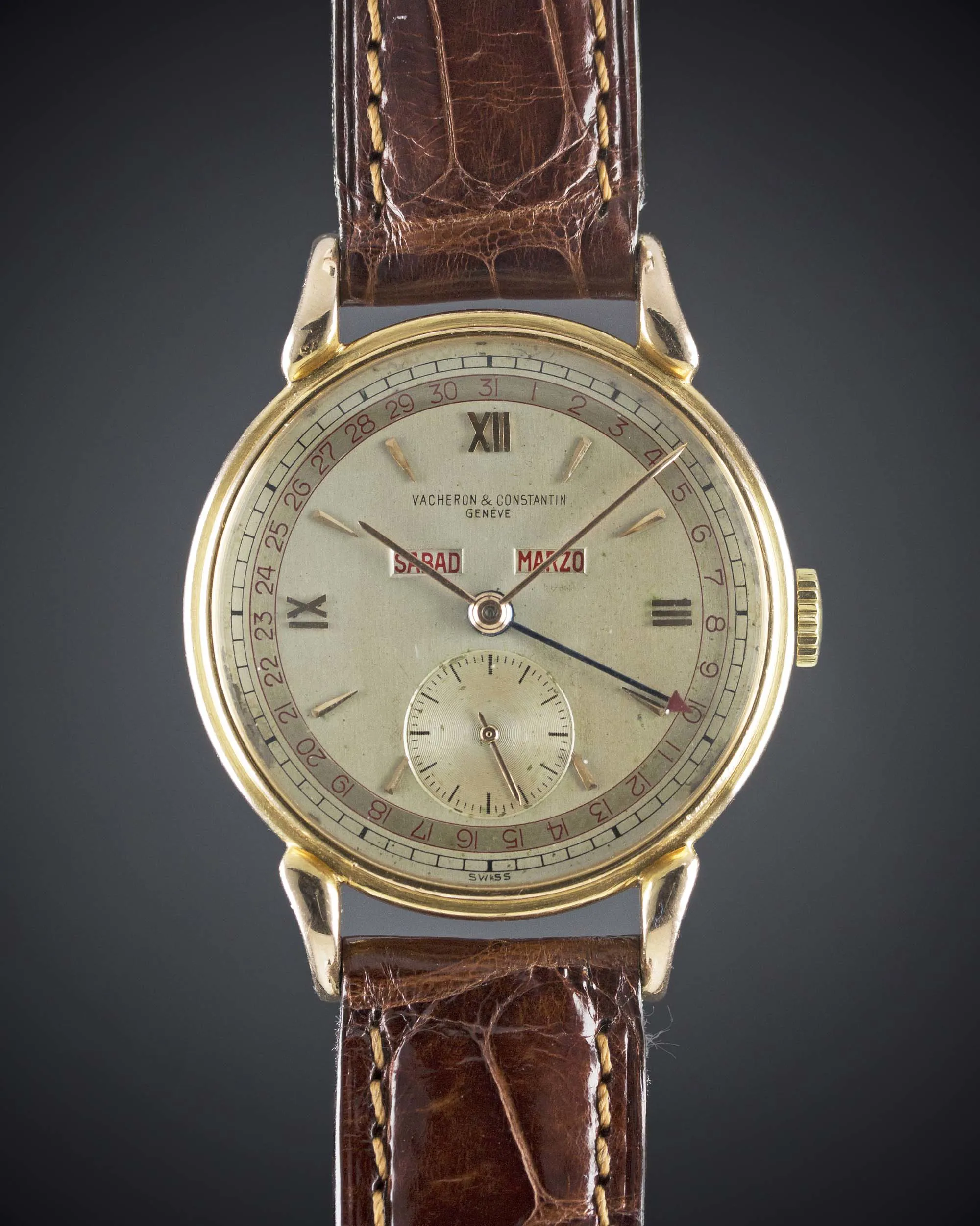 Vacheron Constantin Triple Calendar 35mm Rose gold Two tone Roman Numeral 1