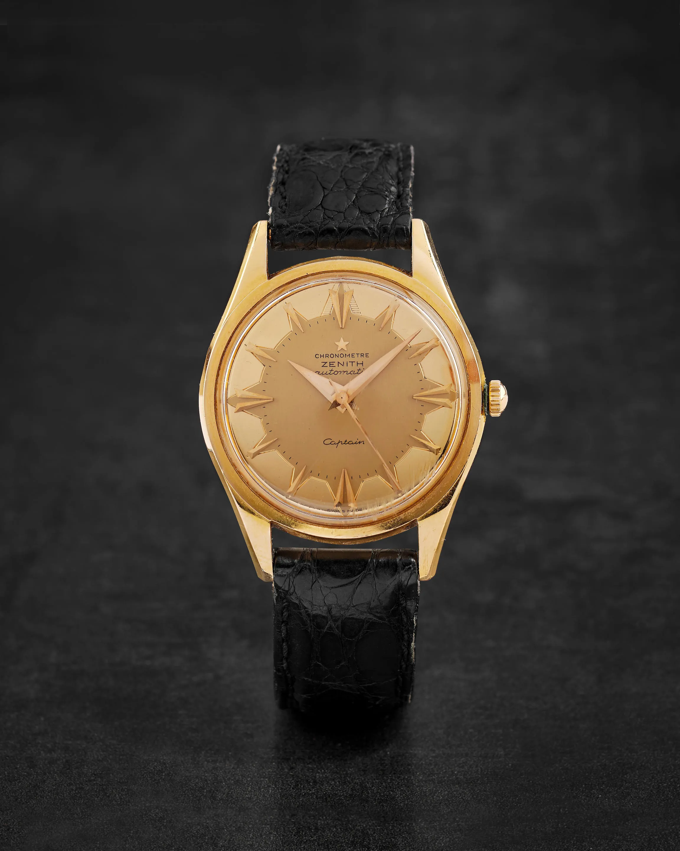 Zenith Captain 35mm Yellow gold Champagne