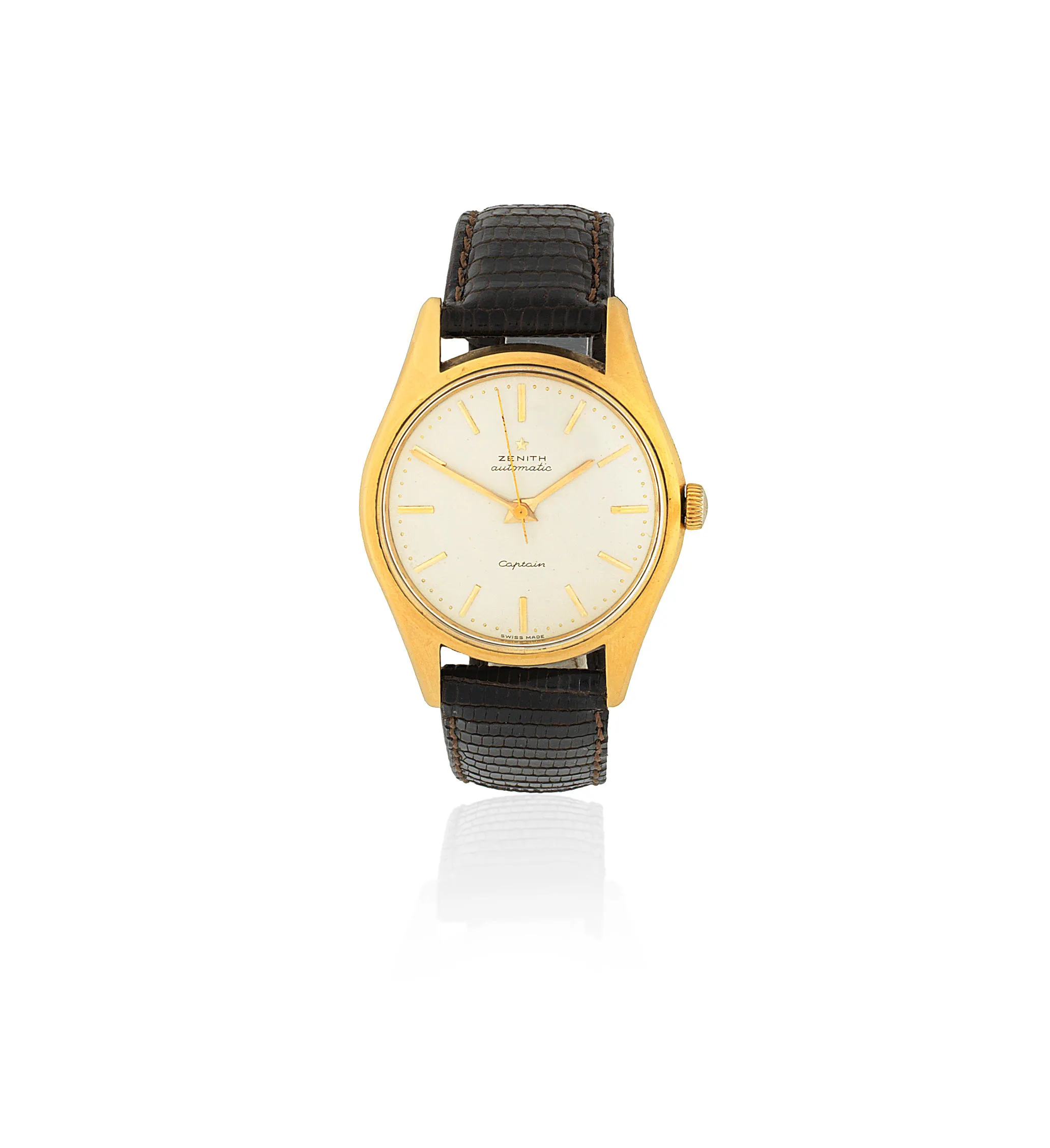 Zenith Captain 35mm Yellow gold Silver