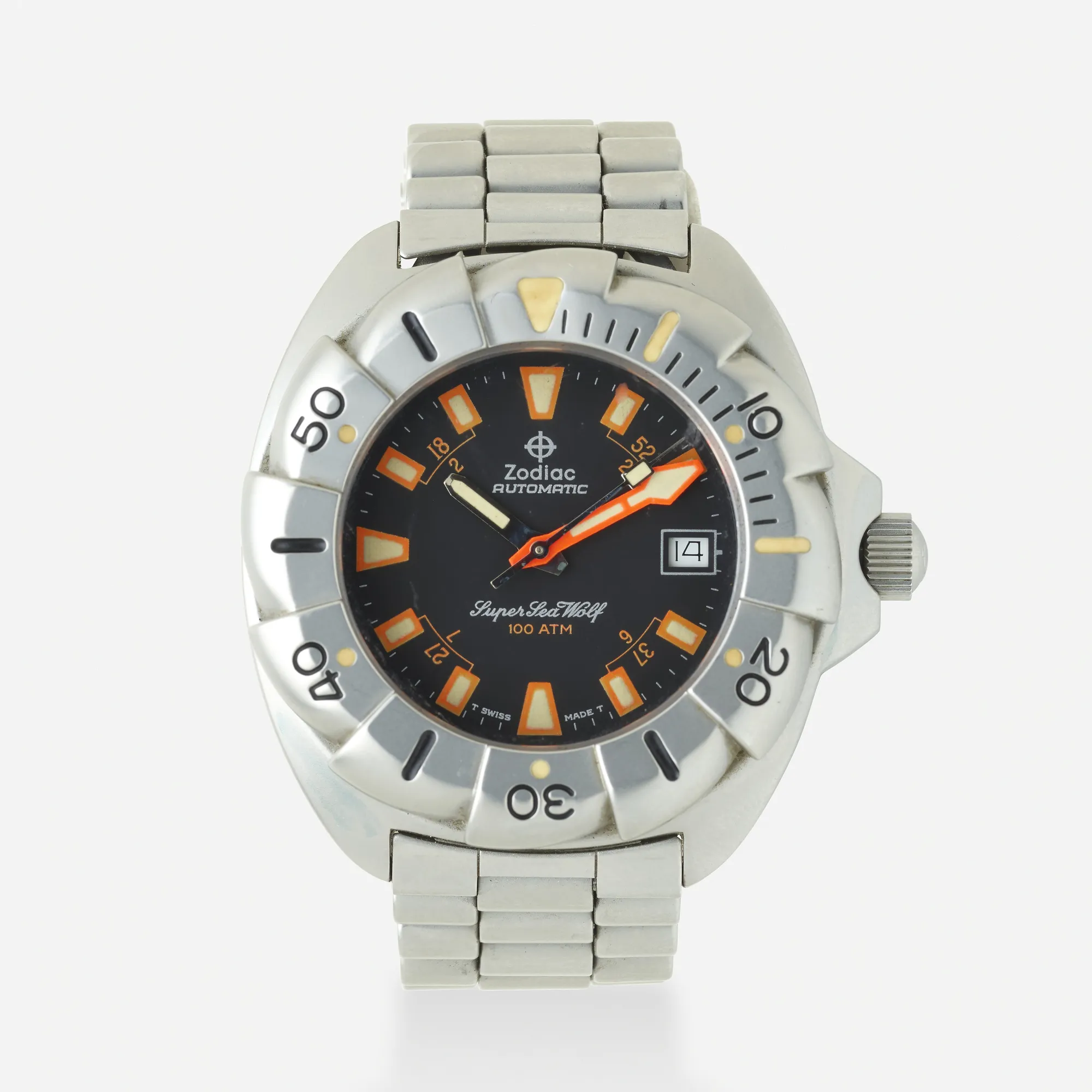 Zodiac Super Sea Wolf 506.54.44 43mm Stainless steel Black