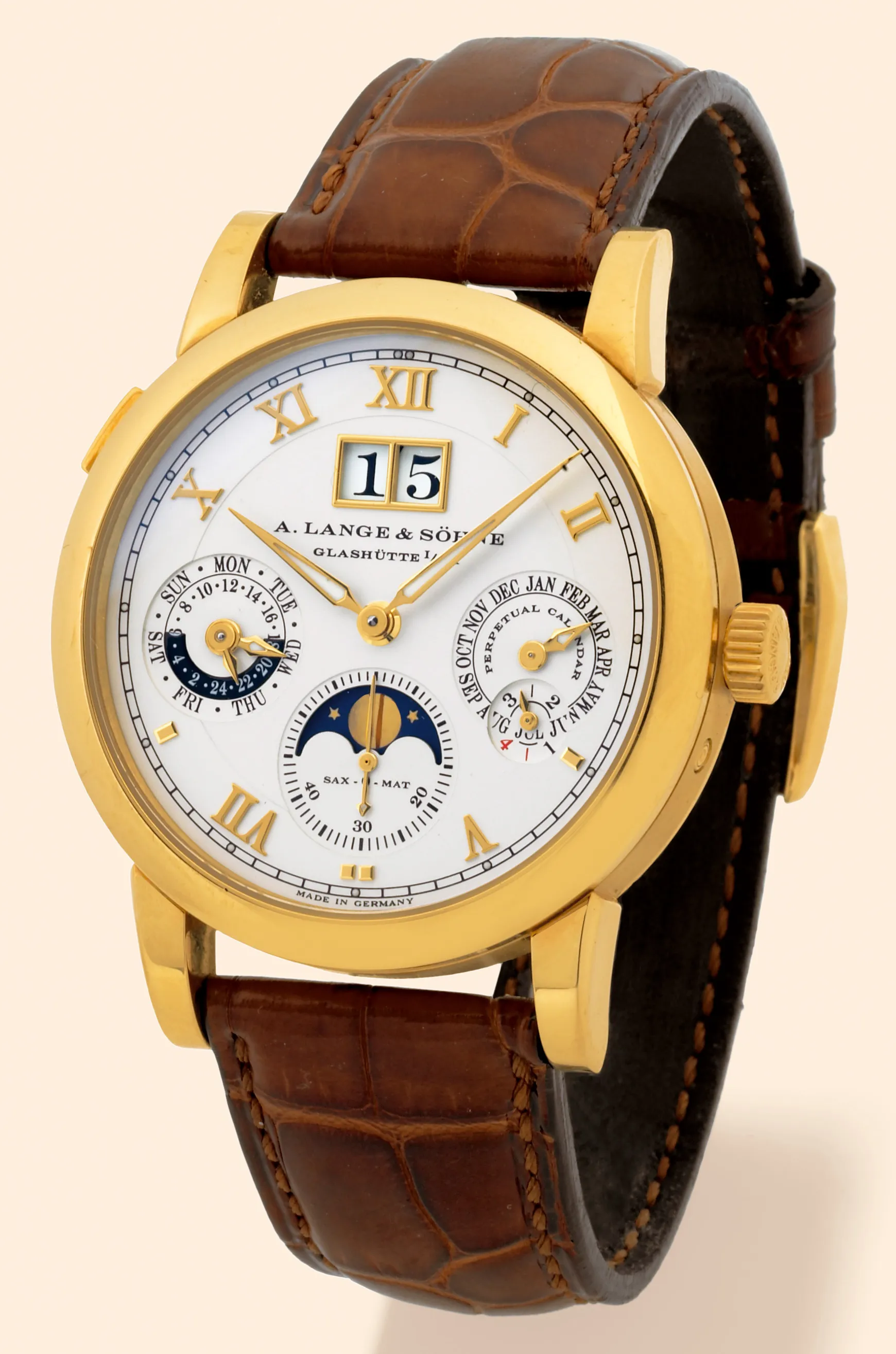 A. Lange & Söhne Langematik Perpetual 310.021 38mm Yellow gold Champagne