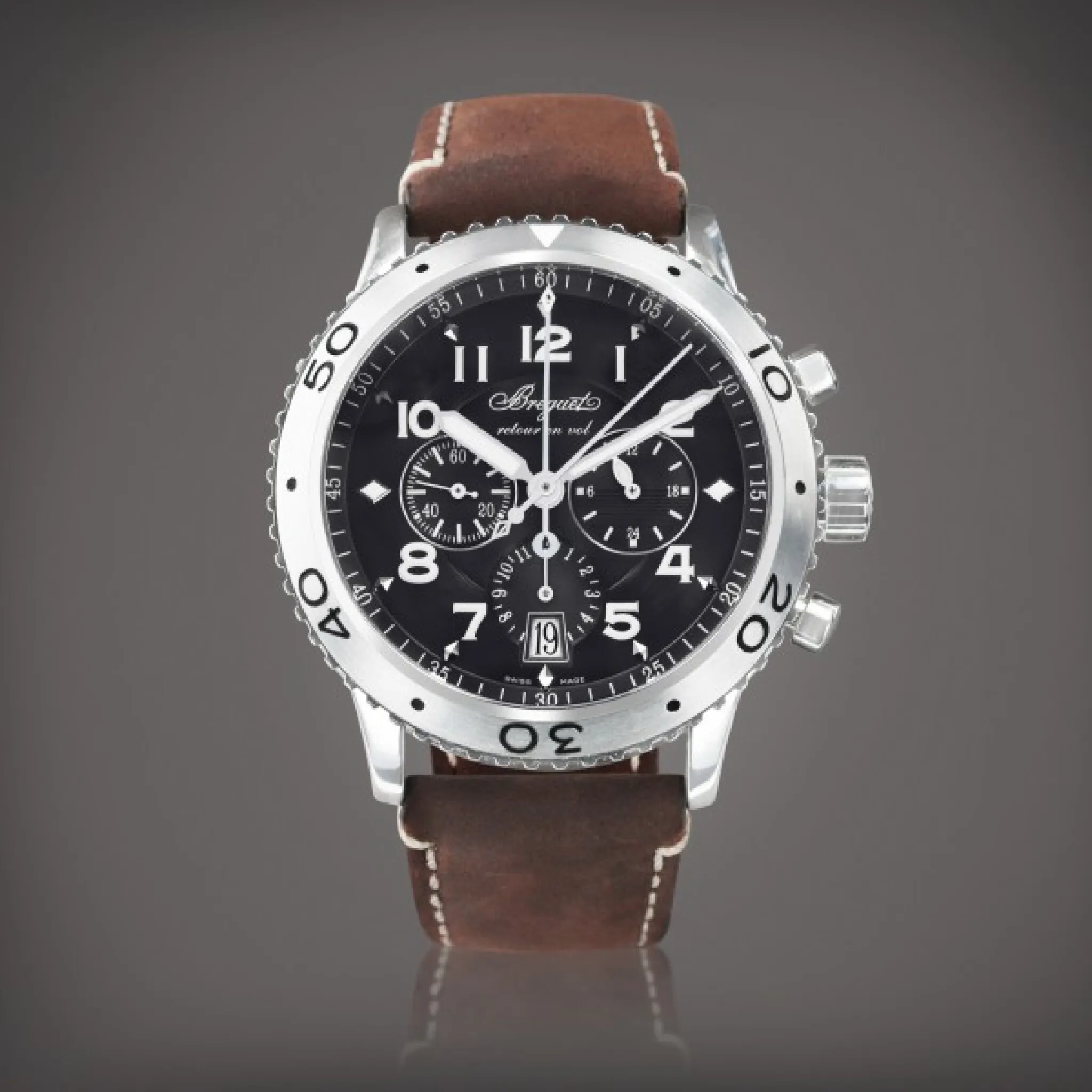 Breguet Type XXI 3810 42mm Stainless steel Black