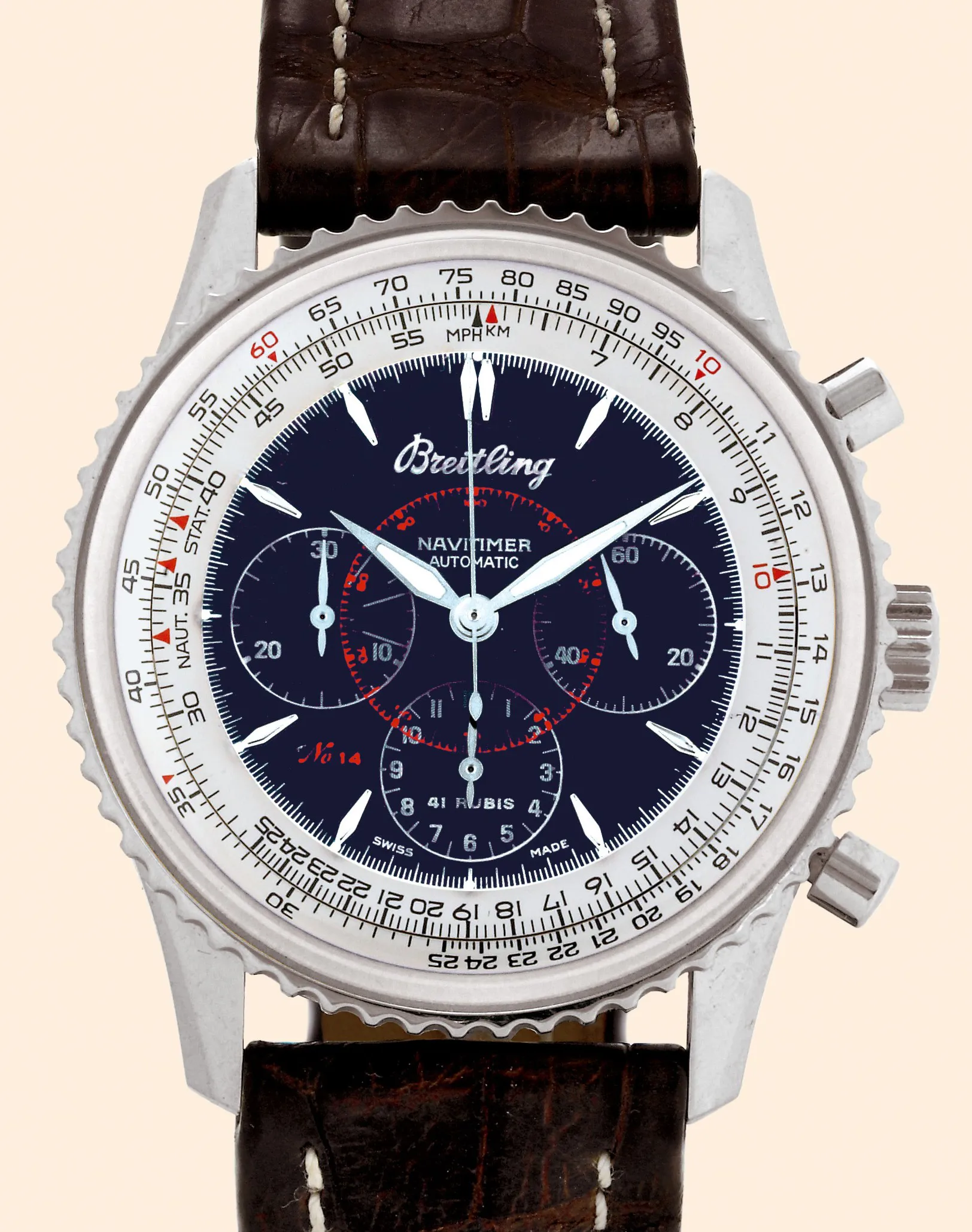 Breitling Montbrillant L 30030.1 38mm Platinum Blue