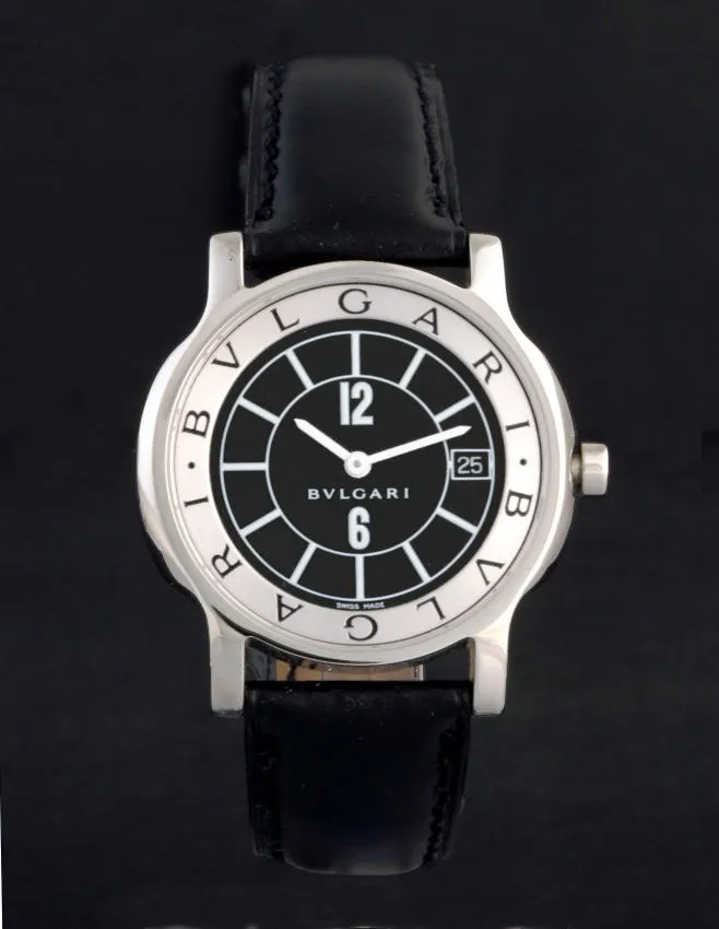 Bulgari Solotempo 35mm Stainless steel Black