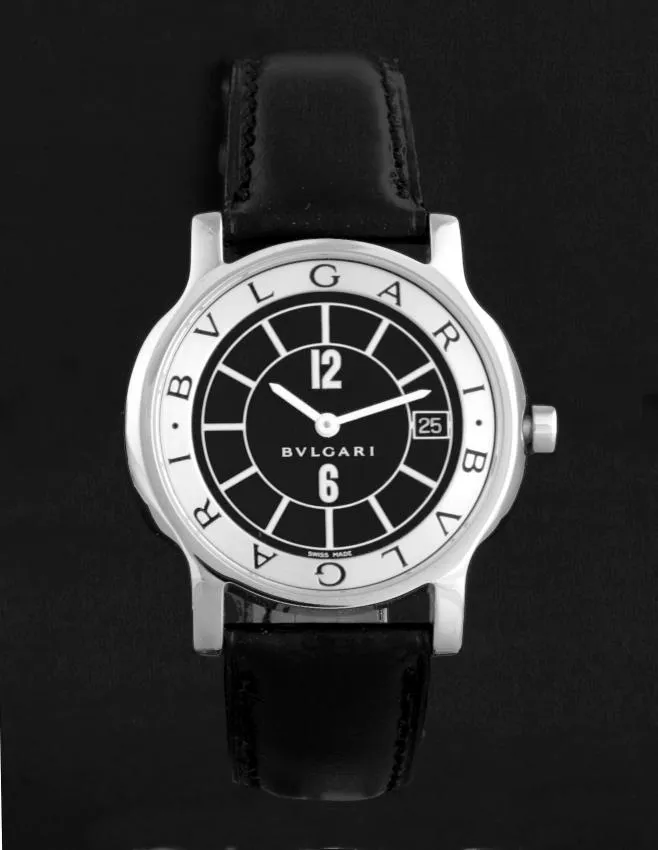 Bulgari Solotempo 35mm Stainless steel Black