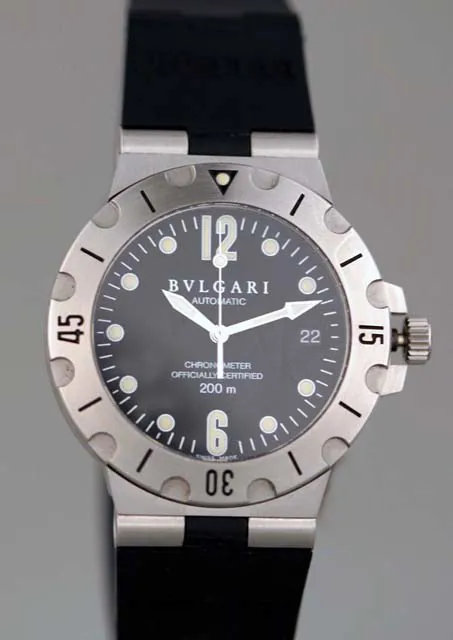 Bulgari 38mm Stainless steel Black