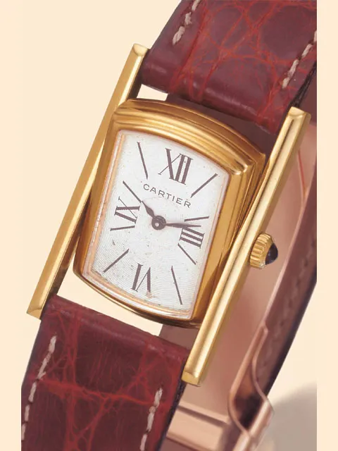 Cartier Cabriolet Reversible 21mm Yellow gold Silver