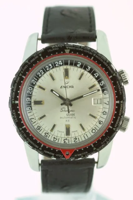 Enicar Sherpa 43mm Stainless steel Silver