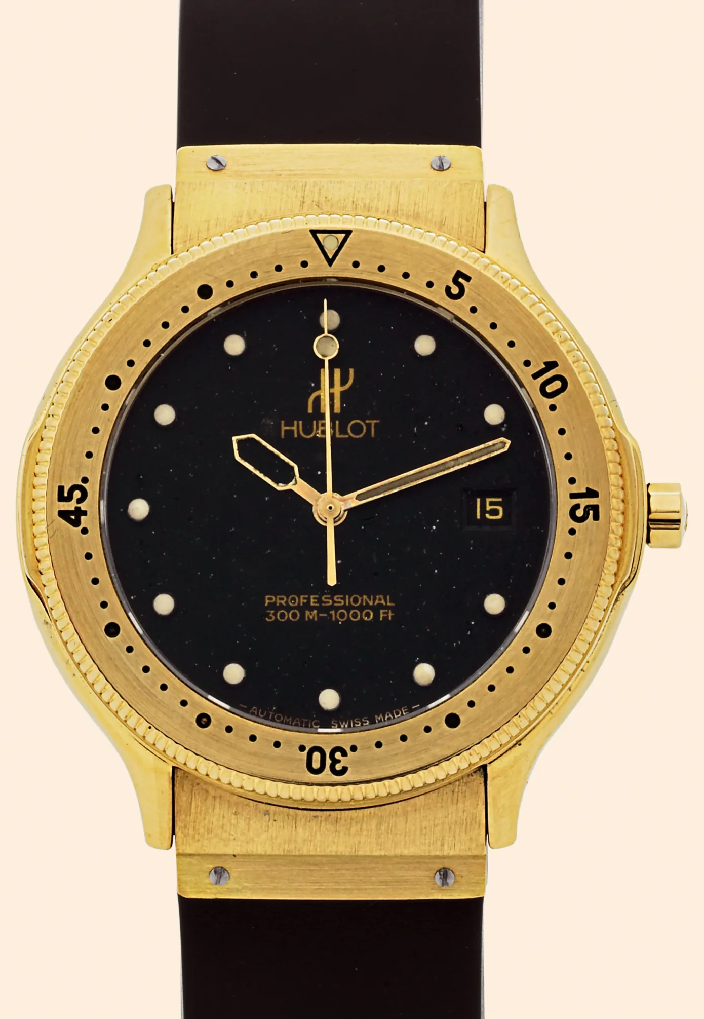 Hublot 36mm Yellow gold Black