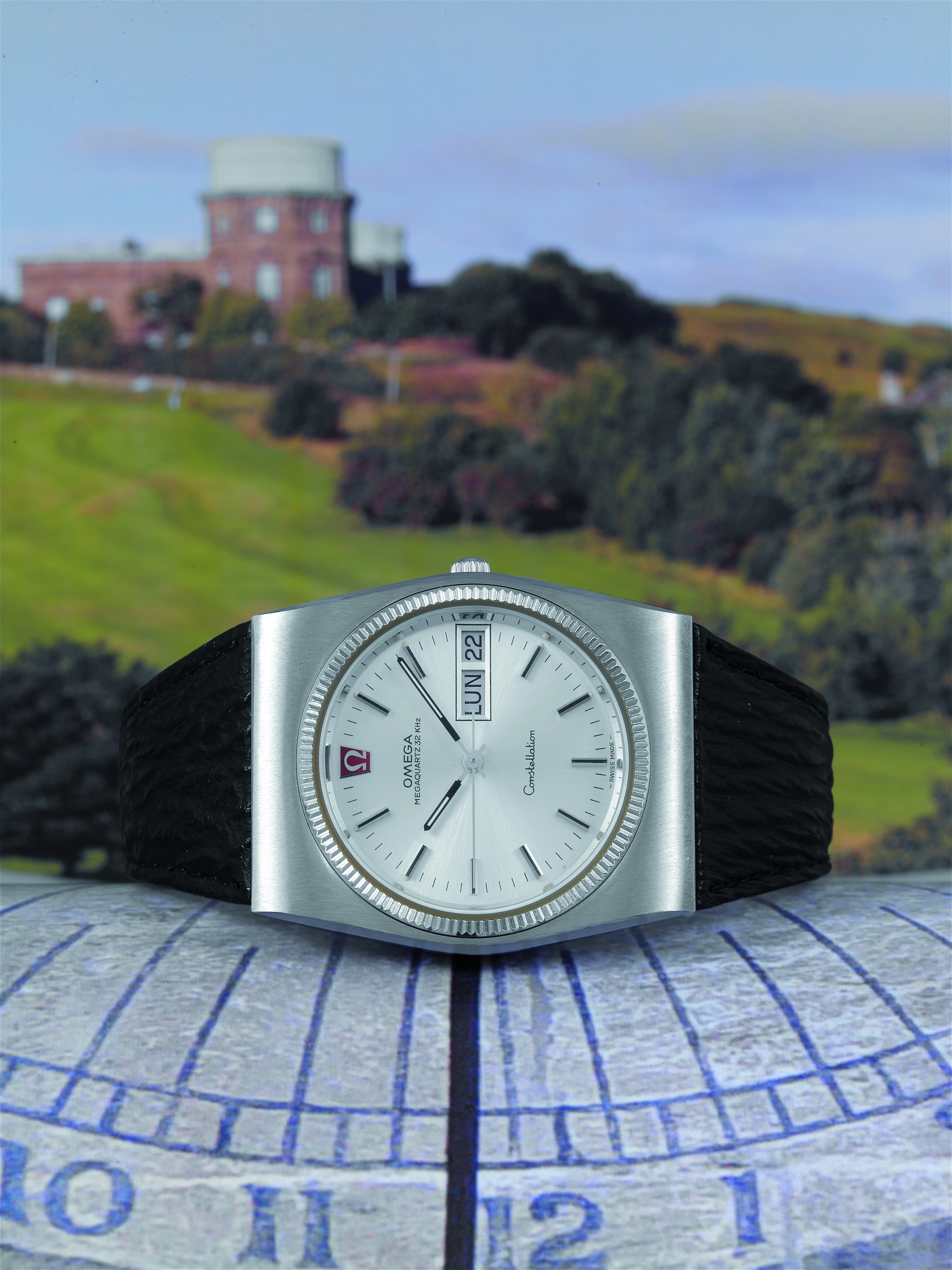 Omega Constellation 37.5mm Stainless steel "Satiné" silver