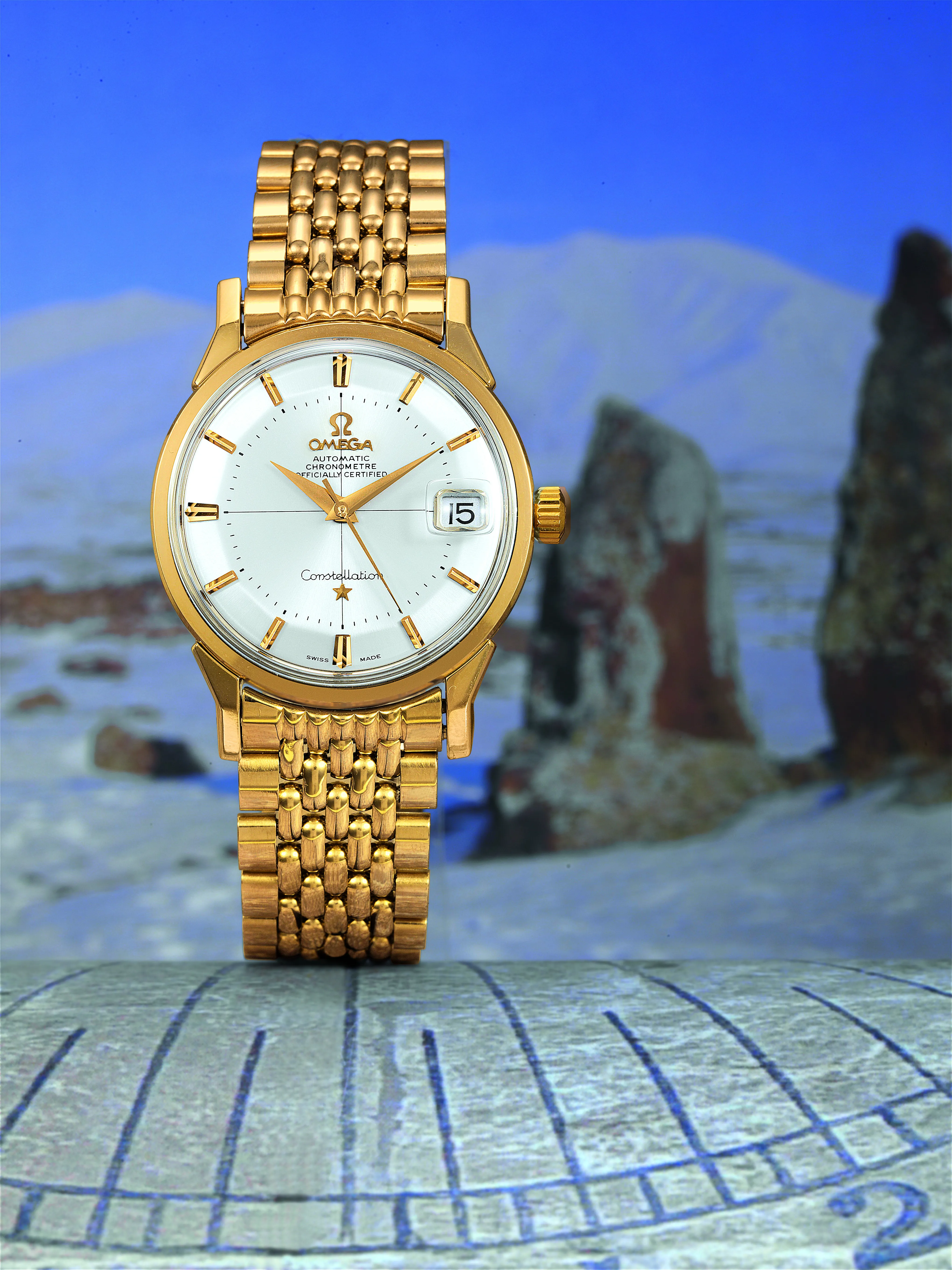 Omega Constellation 34mm Yellow gold Silver