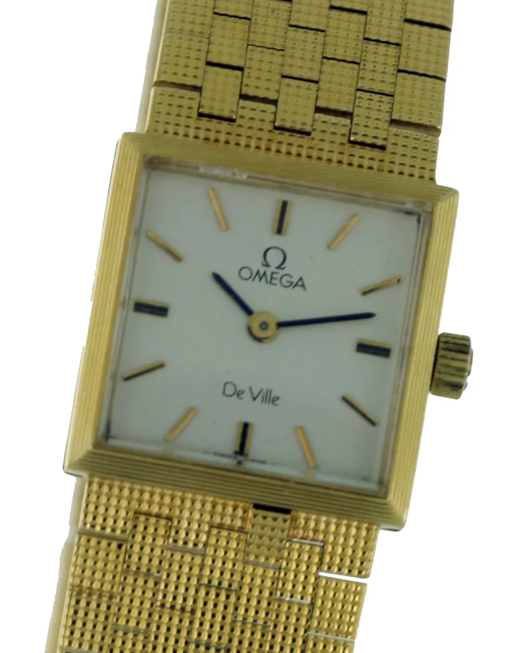 Omega De Ville 20mm Yellow gold matte silver