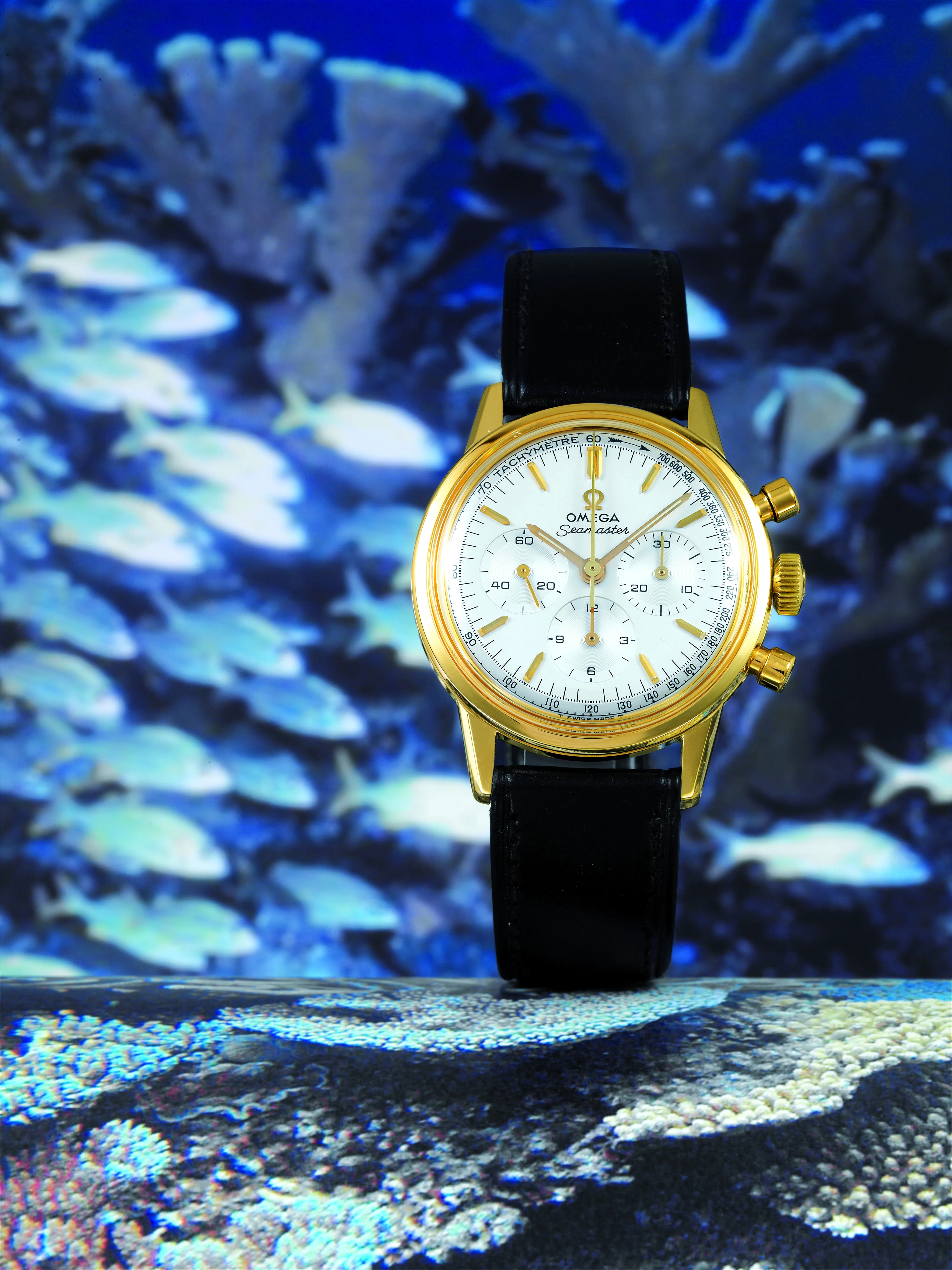 Omega Seamaster 35.5mm Yellow gold Silvered