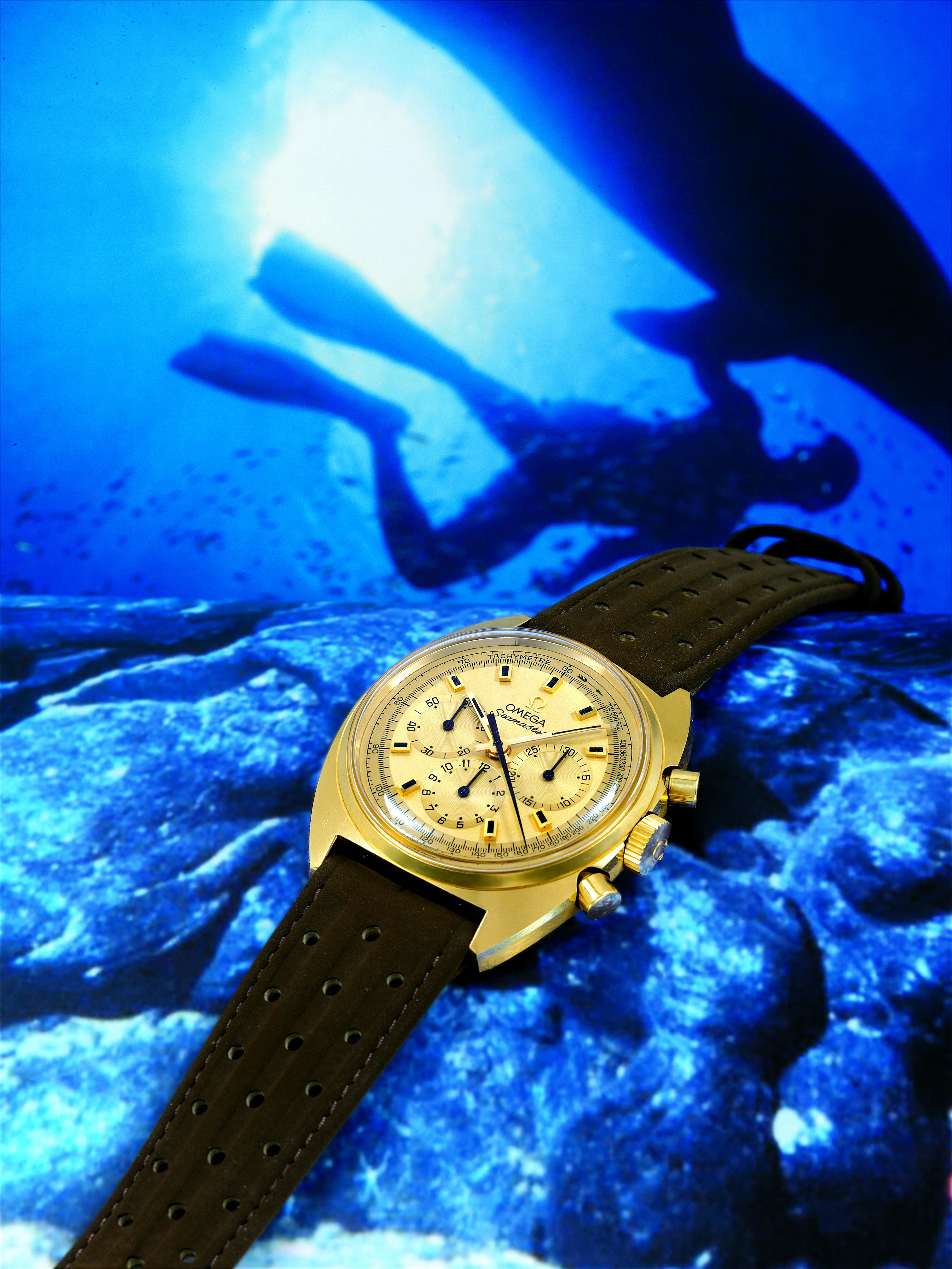 Omega Seamaster 38mm Yellow gold Cream