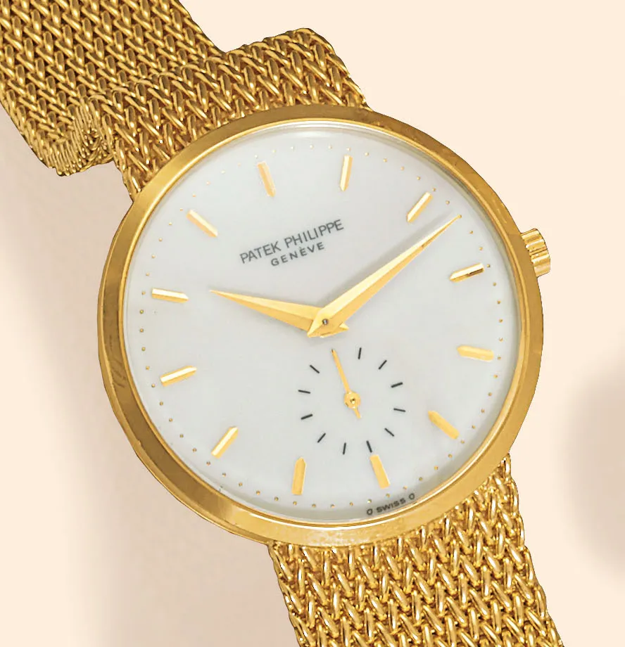 Patek Philippe 3893/1 33mm Yellow gold Porcelain