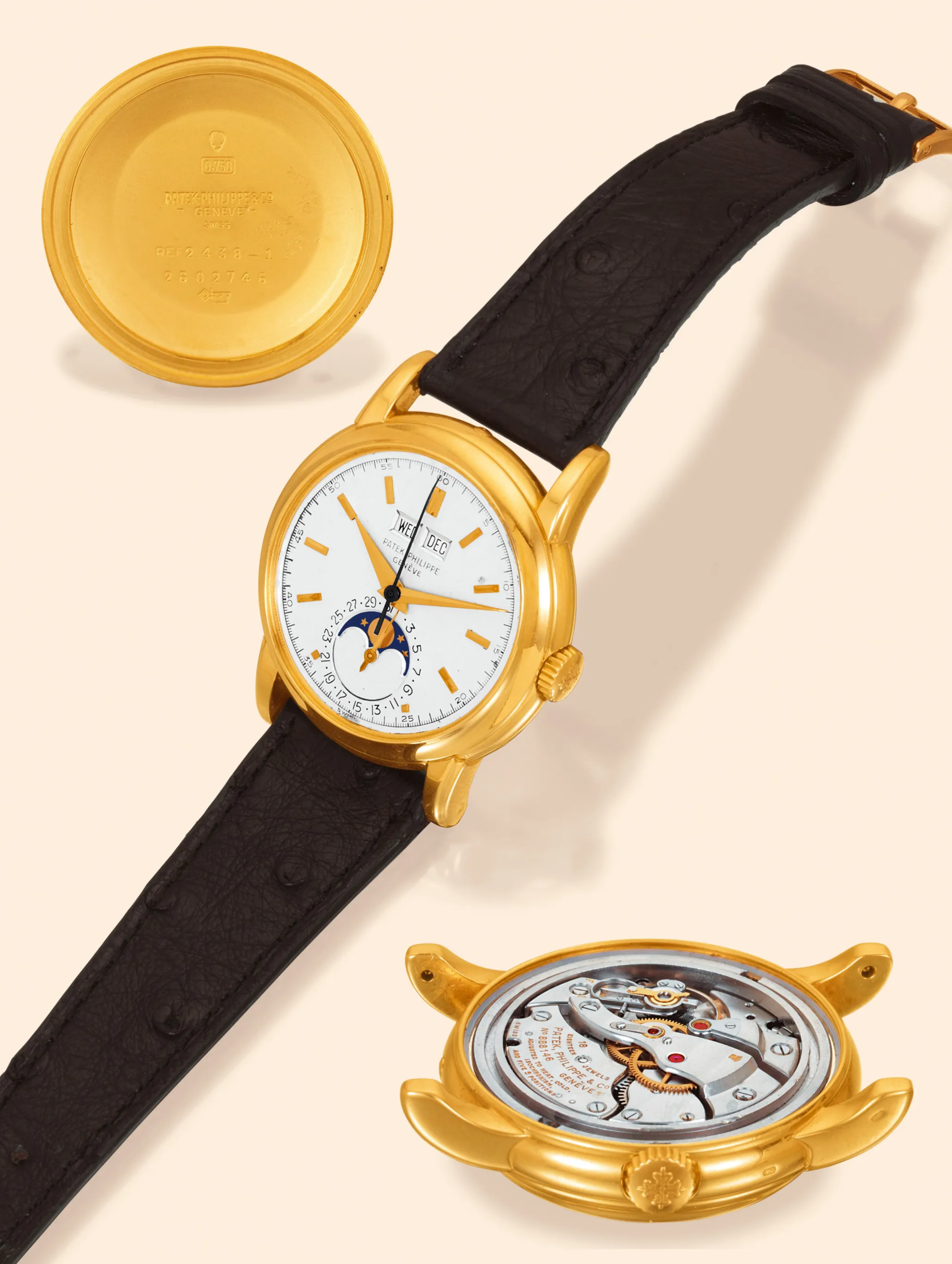 Patek Philippe Perpetual Calendar 2438/1 37mm Yellow gold Silver