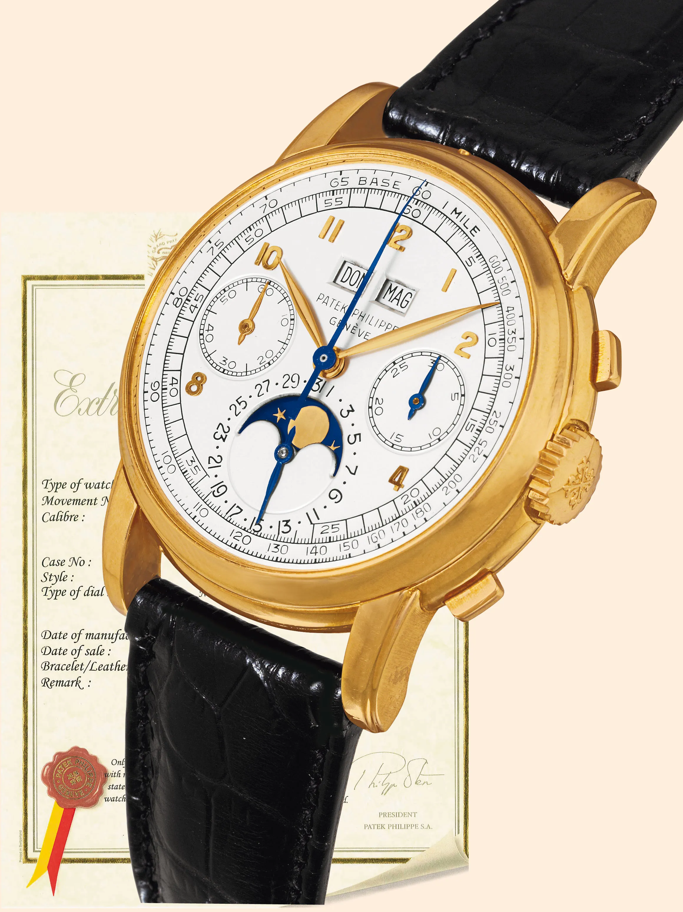 Patek Philippe Perpetual Calendar Chronograph 2499 38mm Yellow gold Silver