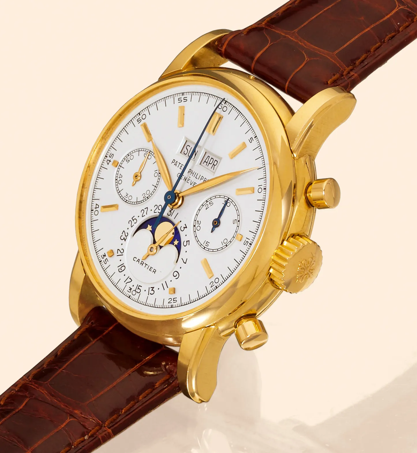 Patek Philippe Perpetual Calendar Chronograph 2499 37.5mm Yellow gold Silver