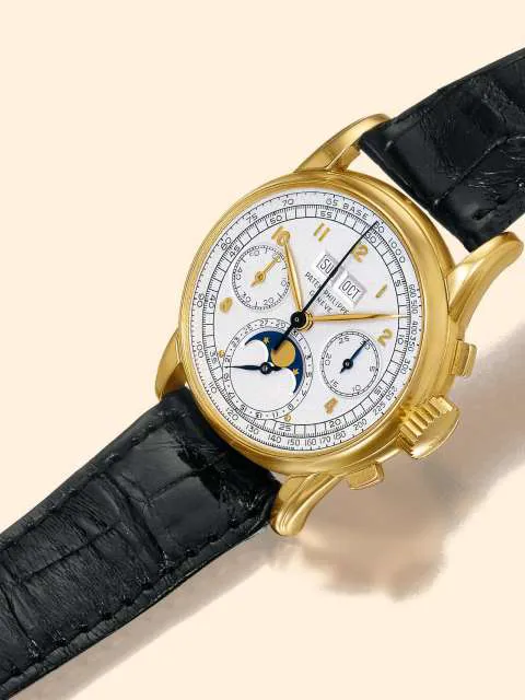 Patek Philippe Perpetual Calendar Chronograph 2499 38mm Yellow gold Silver