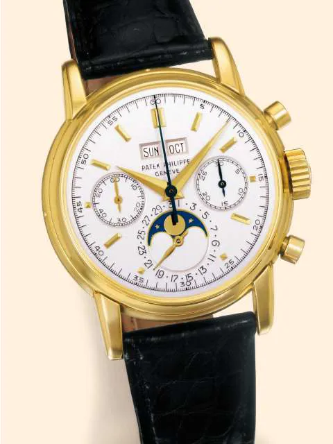 Patek Philippe Perpetual Calendar Chronograph 2499 38mm Yellow gold White