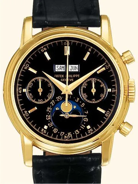 Patek Philippe Perpetual Calendar Chronograph 2499 38mm Yellow gold Black