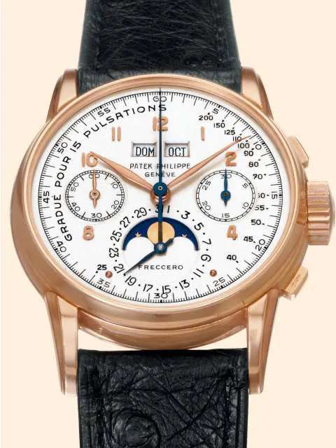 Patek Philippe Perpetual Calendar Chronograph 2499 38mm Rose gold Silver