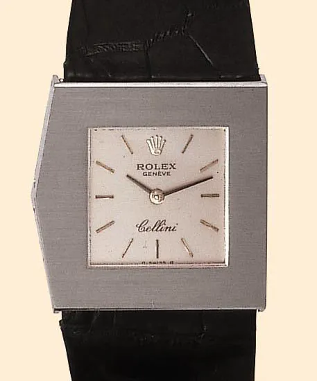 Rolex Cellini 4017-8 27mm White gold matte silver