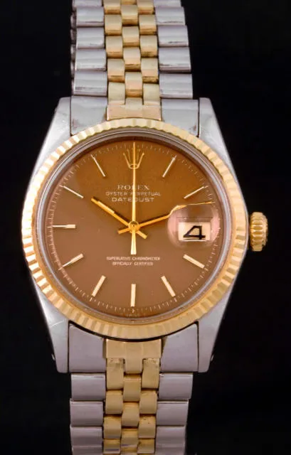 Rolex Datejust 36 1601 36mm Yellow gold and stainless steel Bronze