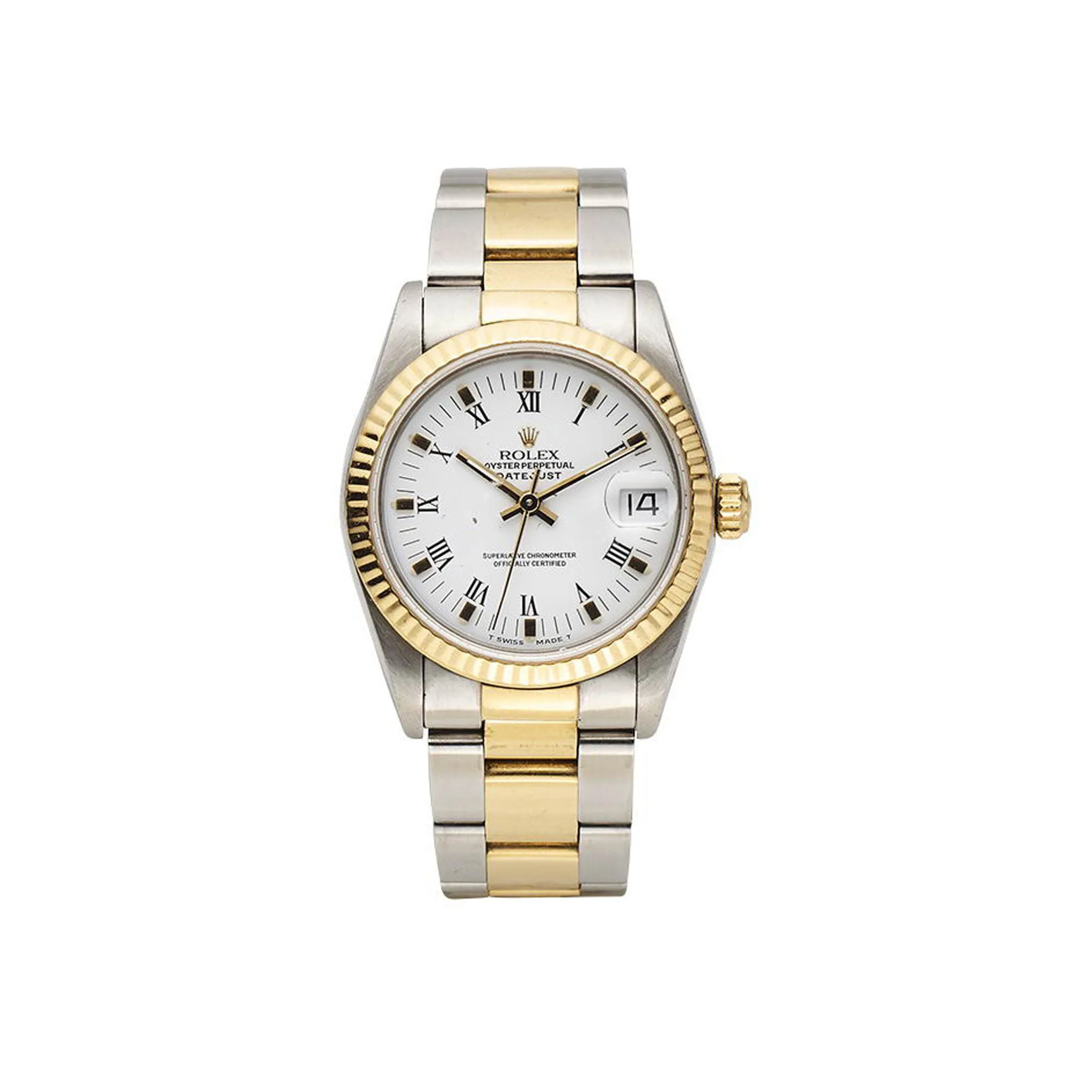 Rolex Datejust 31 68274 Yellow gold and stainless steel White