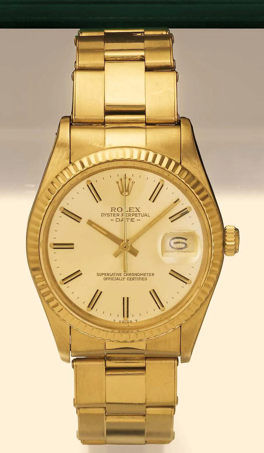 Rolex Oyster Perpetual Date 15038 36mm Yellow gold Gold silvered