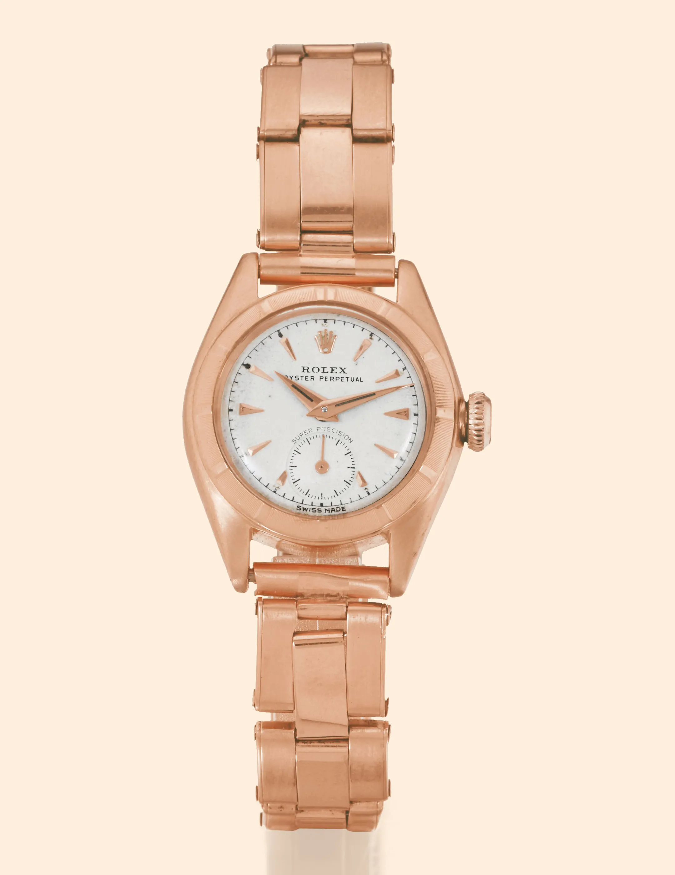 Rolex Oyster Perpetual 5003 23mm Rose gold Silver