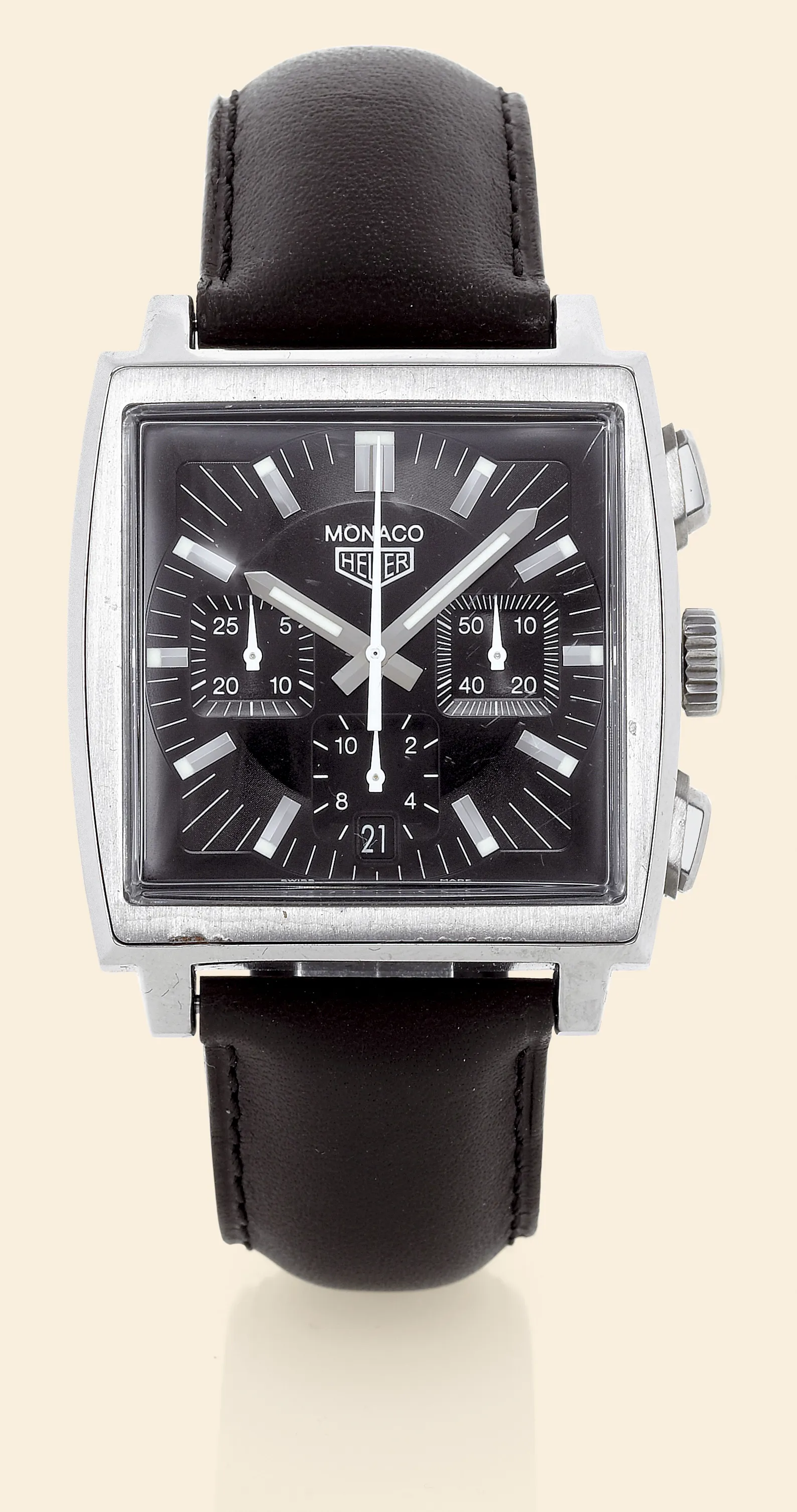 TAG Heuer Monaco 2111 38mm Stainless steel Black