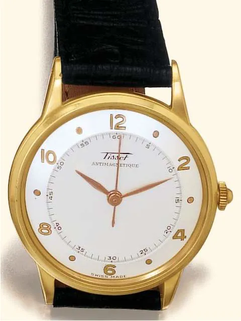 Tissot Antimagnetique 6373-1 32mm Gold-plated Silver