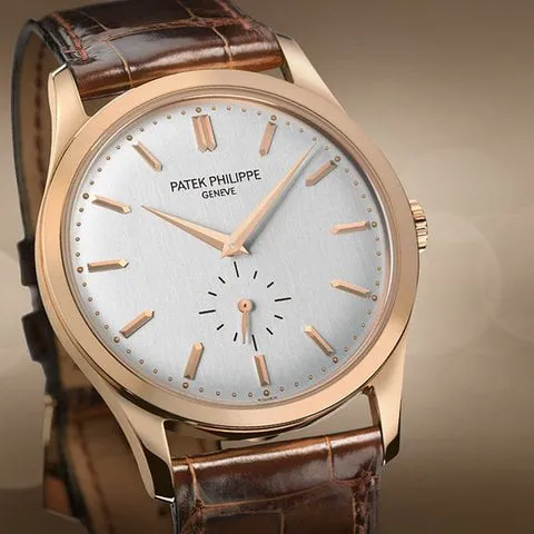 Patek Philippe Calatrava 5196R-001 37mm Rose gold Silver