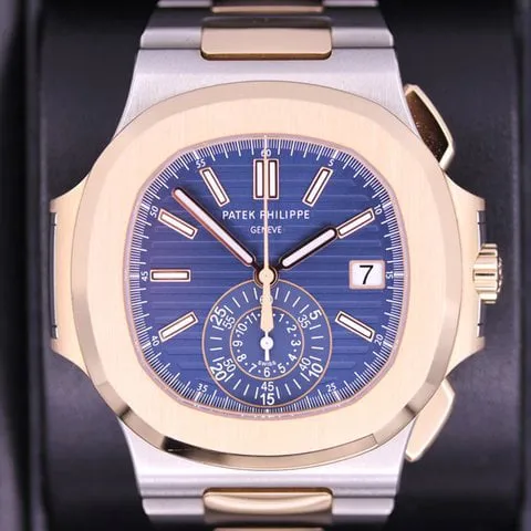 Patek Philippe Nautilus 5980/1AR-001 40.5mm Yellow gold and Stainless steel Blue