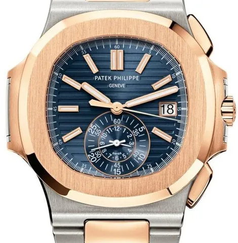 Patek Philippe Nautilus 5980/1AR-001 40.5mm Yellow gold and Stainless steel Blue