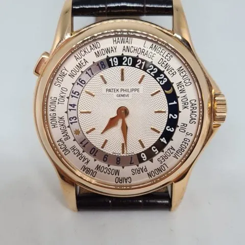 Patek Philippe World Time 5110R-001 37mm Rose gold Silver