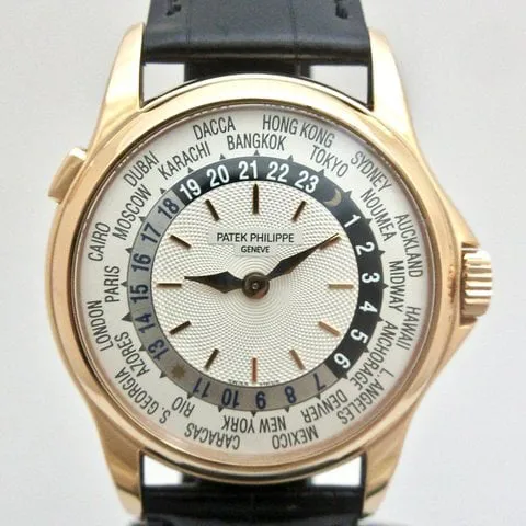 Patek Philippe World Time 5110R-001 37mm Rose gold Silver